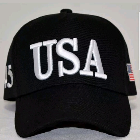unbranded Accessories - Black USA 45 with flag hat and bumper stickers